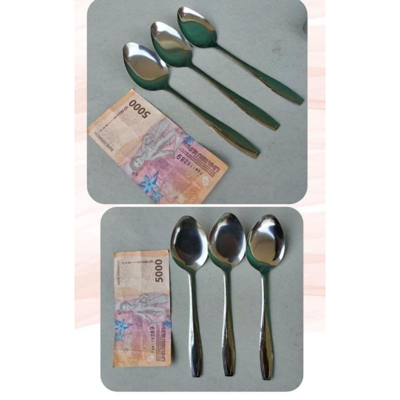 1 lusin sendok makan stainless
