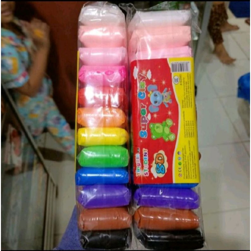 di ecer 1 pcs mainan kley aneka warna tidak lengket