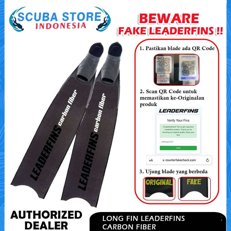 Long Fin Leaderfins Carbon Fiber Black Kaki Katak Apnea Fins Freediving Spearfishing Freedive