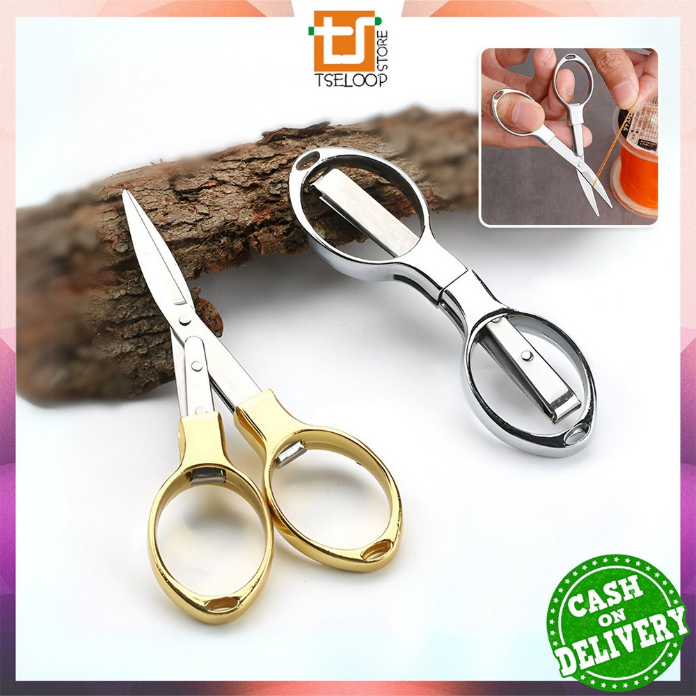 

OFM-C1199 Gunting Lipat Portable Bahan Stainless Steel / Gunting Lipat Mini Gunting Travel Scissors Serbaguna Model Kacamata
