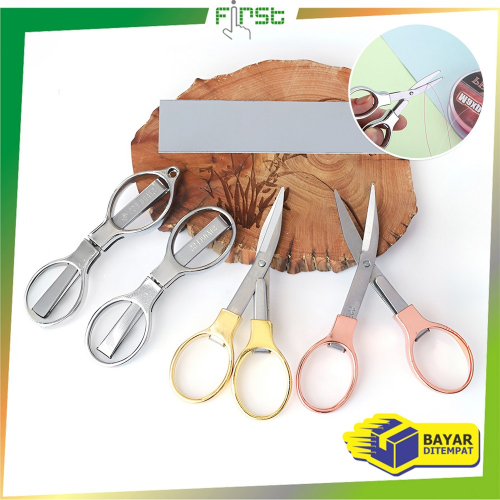 

FH-C1199 Gunting Lipat Portable Bahan Stainless Steel / Gunting Lipat Mini Gunting Travel Scissors Serbaguna Model Kacamata