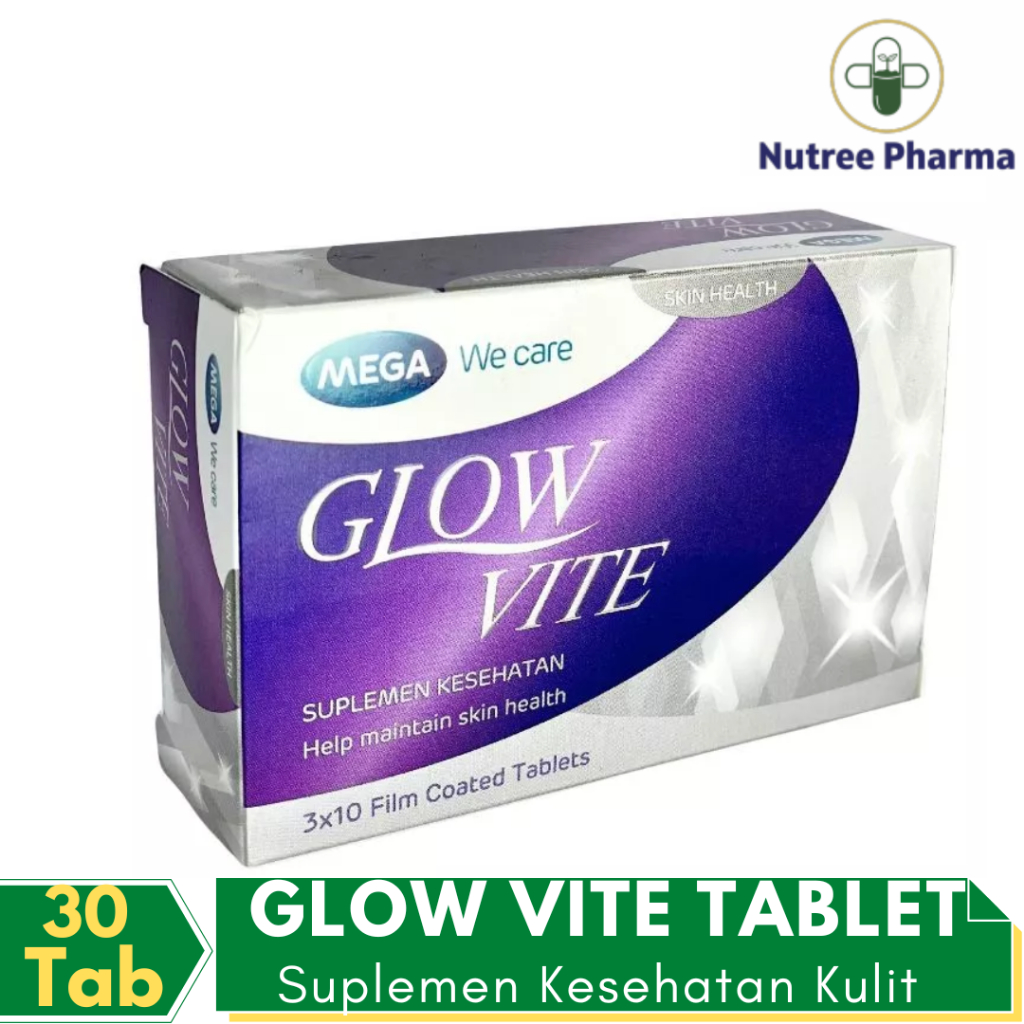 Glow Vite Mega WeCare Box Isi 30 Tablet | Suplemen Kesehatan Kulit