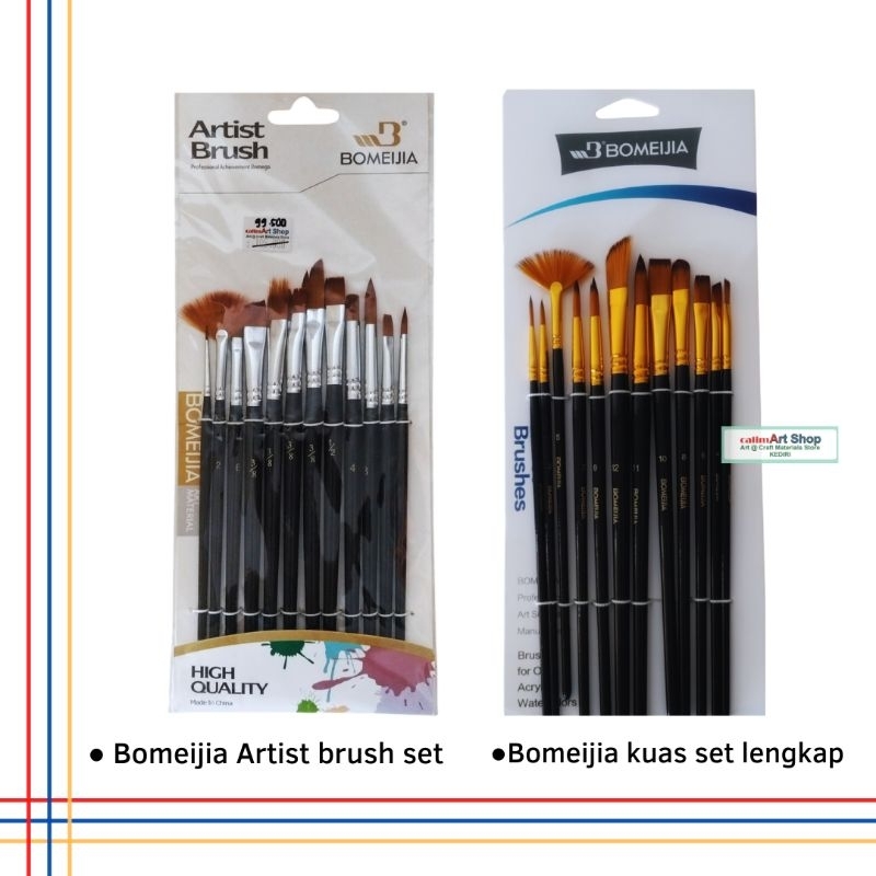 

Kuas Lukis Set Bomeijia Mix 12pcs