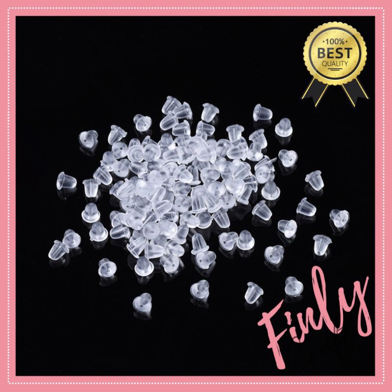 20 PCS STOPPER ANTING TUSUK PANTAT ANTING KARET PANTAT ANTING SILIKON KARET BELAKANG ANTING TUTUP PA