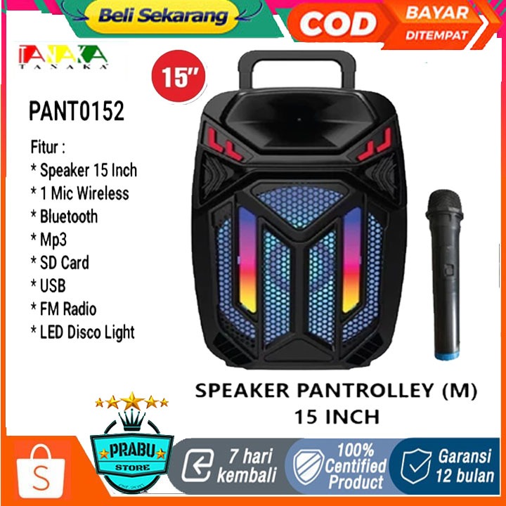 Speaker Aktif Tanaka Diamond Pantrolley 15 Inchi promo