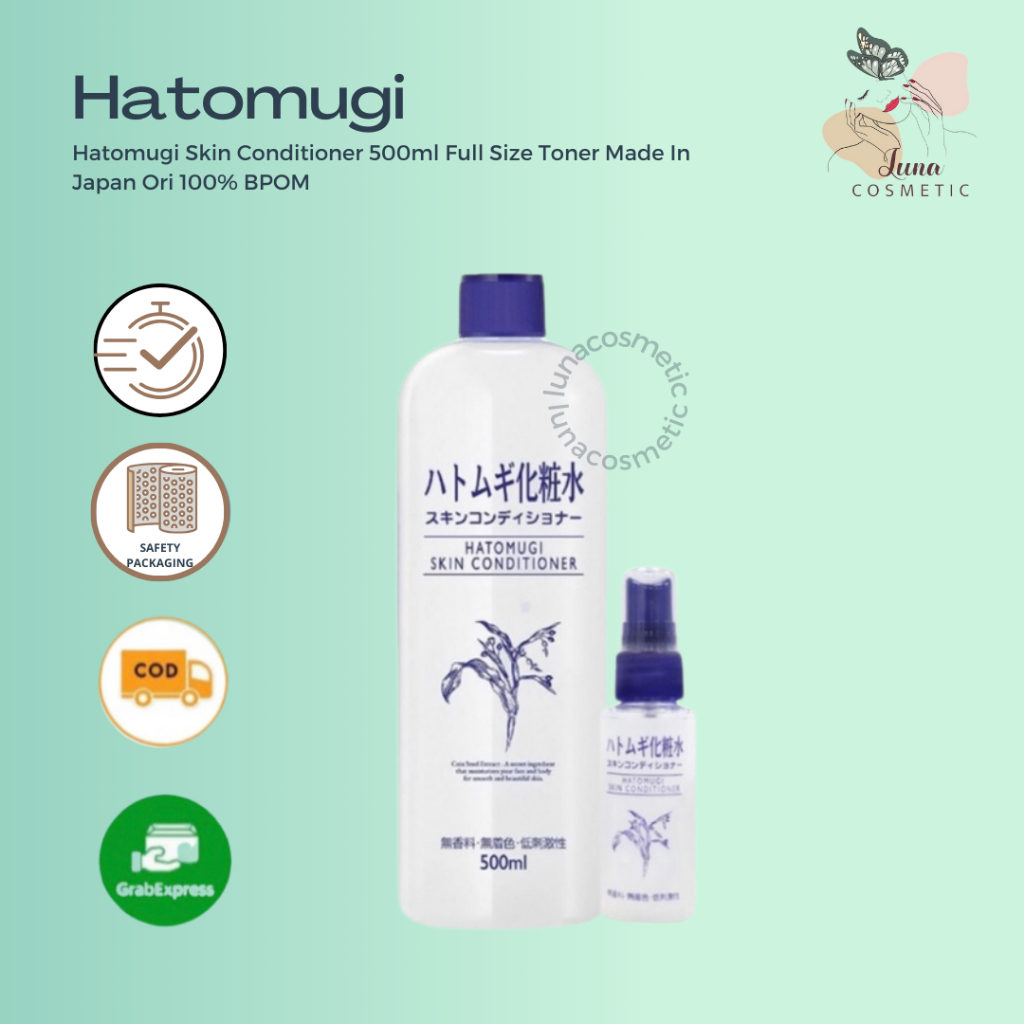 Hatomugi Skin Conditioner 500ml Full Size Toner Made In Japan Ori 100% BPOM
