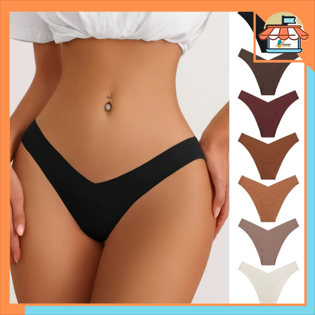 RSB CD538 Celana Dalam Semless V Shape Under Wear Wireless Tipis CD Tanpa Jahitan Size Jumbo XL
