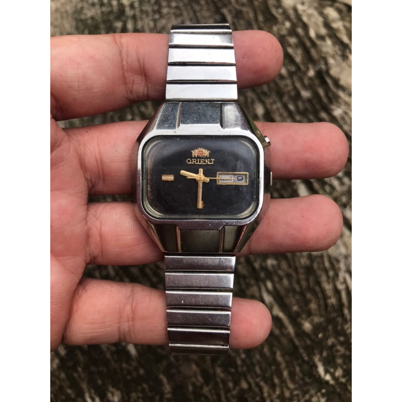 jam orient tank kotak vintage second bekas