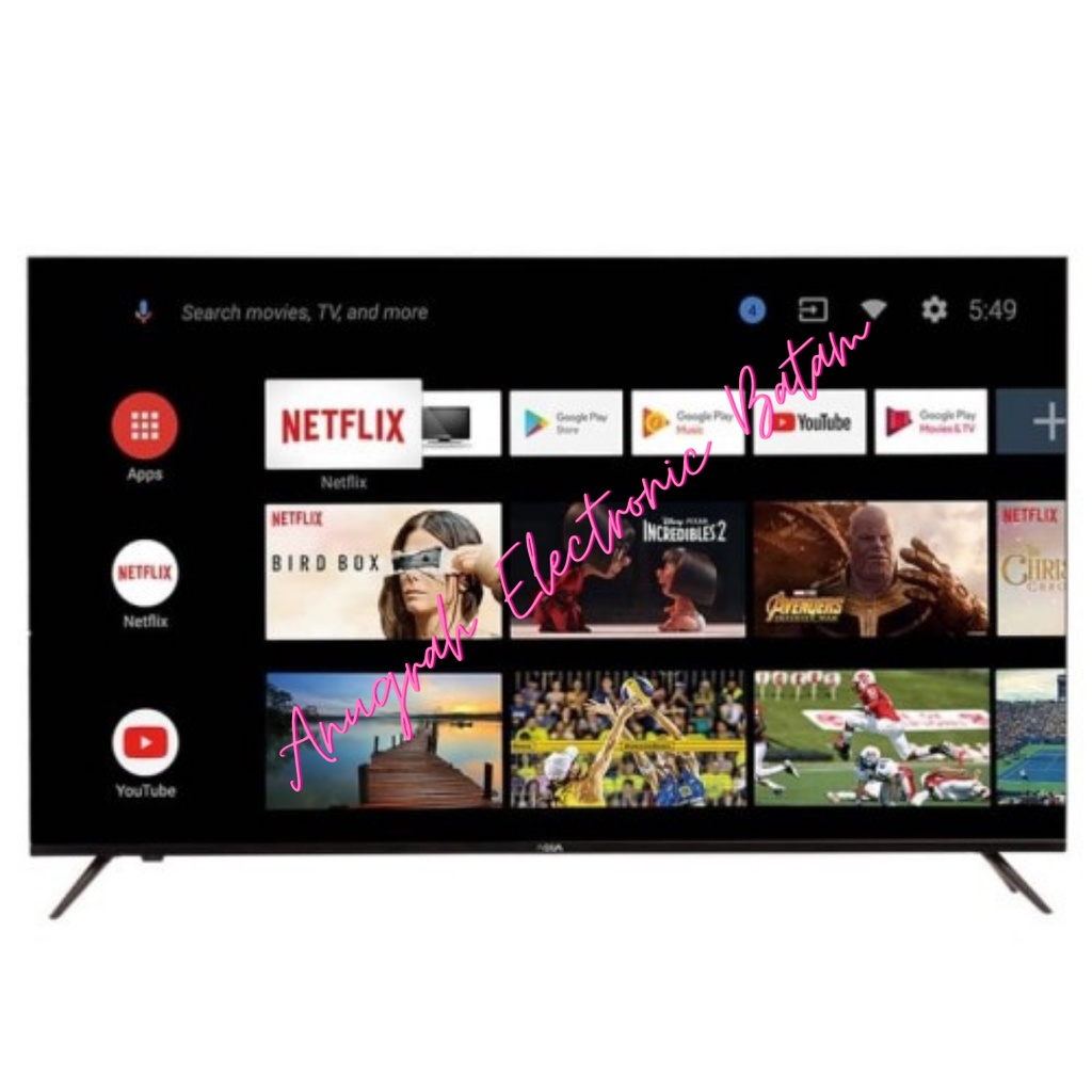 TV AQUA 58 INCH ANDROID SMART 4K UHD LE-58AQT6600UG 58AQT6600 BATAM