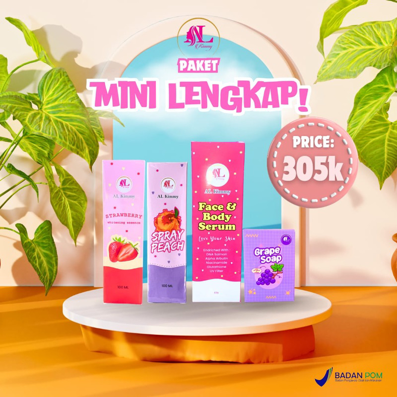 AL KIMMY BEAUTY SKINCARE GLOWING MENCERAHKAN WAJAH MELEMBABKAN MENYAMARKAN NODA