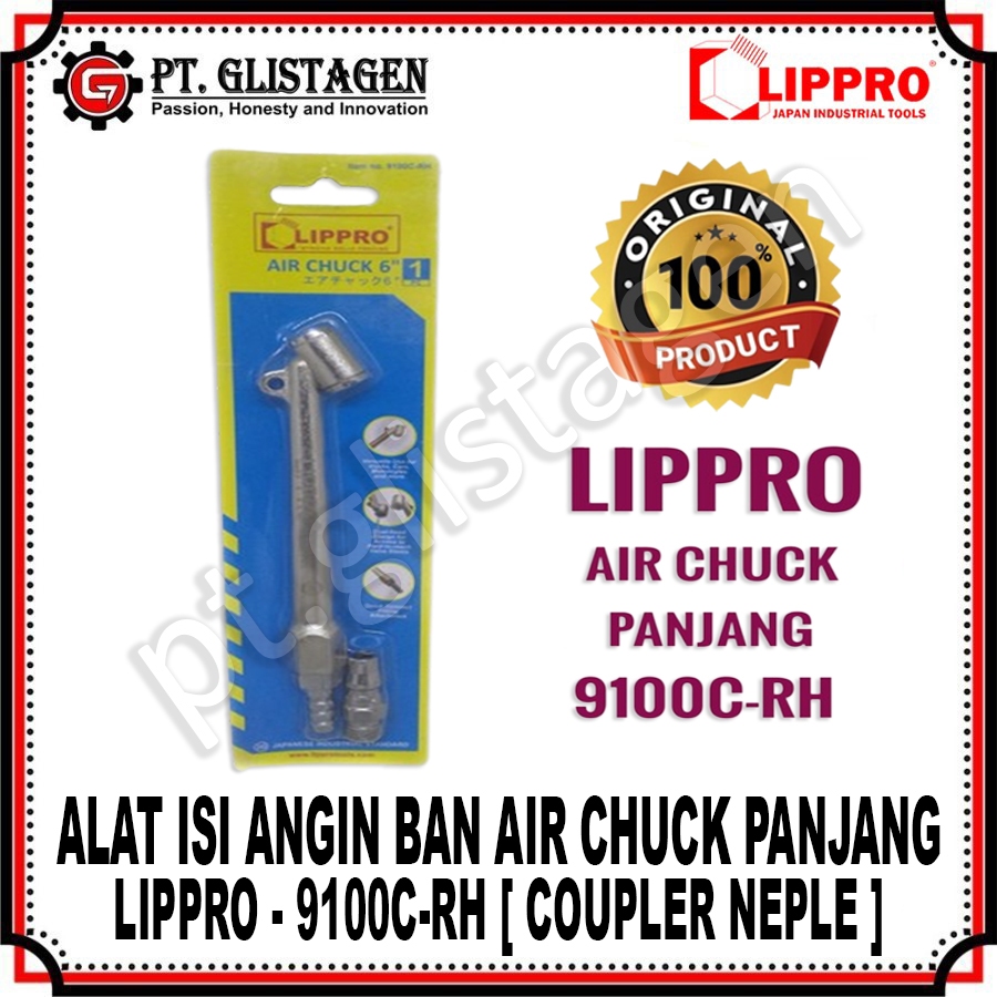 LIPPRO Alat Isi Angin Ban Tire Air Chuck Nepel Dan Coupler Lippro