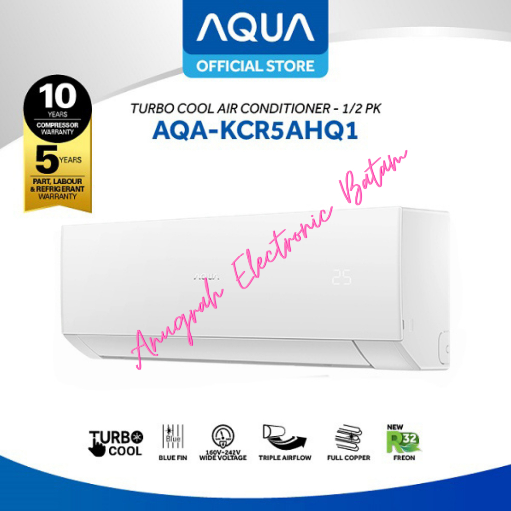 AC AQUA 1/2 PK AQA-KCR5AHQ / KR5AHQ TURBO COOL BATAM