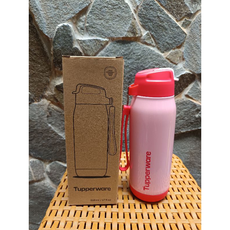 insulated mug 510ml pink with box tupperware