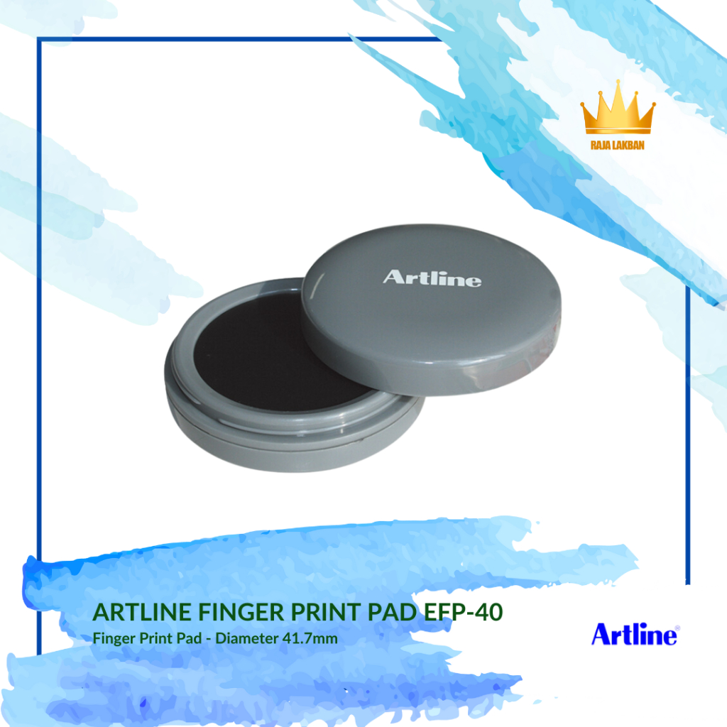 

Bantalan Stempel Sidik Jari Finger Print Pad Artline EFP-40/ 41.7mm/ Hitam