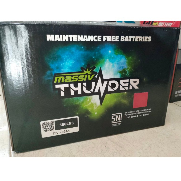 AKI MAINTENACE FREE MASSIV THUNDER 566LN3 12V 66AH ( AKI KERING ) LN3