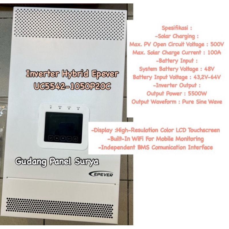 Inverter EPEVER UC5542-1050P20C 5000W 48V Hybrid Inverter Epever 5KW 48V