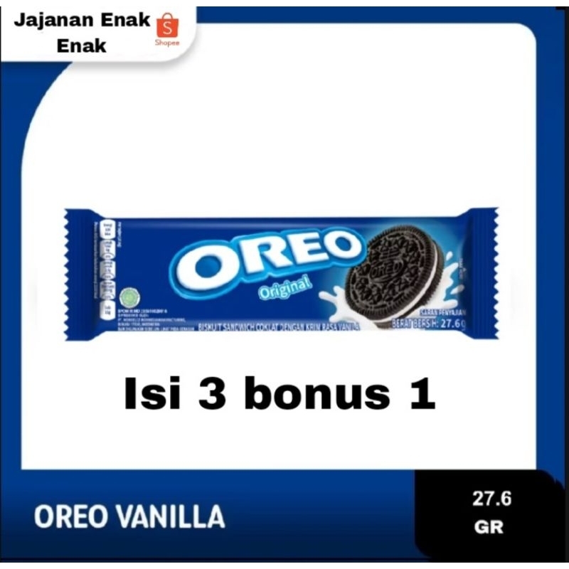 

Oreo Biskuit Chocolate | Oreo Biskuit Vanilla | Oreo Coklat | Oreo Vanilla | Oreo Biskuit Coklat Vanilla | Oreo isi 4 pcs 27g | Biskuit Anak | Biskuit Pagi | Snack Anak Sekolah | Biskuit Anak Sekolah | Biskuit Enak | Oreo | Oreo isi 3 bonus 1 pcs