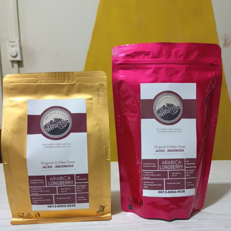 

Original Coffee Gayo Arabika Longberry 100gr-250gr