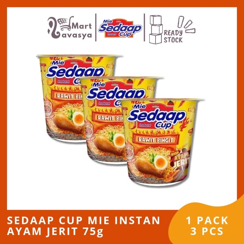 

SEDAAP CUP MIE INSTAN AYAM JERIT 75g - 1 PACK ( 3PCS ) - KOTA BANDUNG - LAVASYA MART