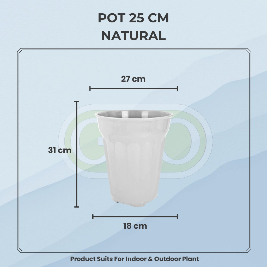 Pot bunga 25T / pot transparan / pot plastik/pot bening, POT GEO