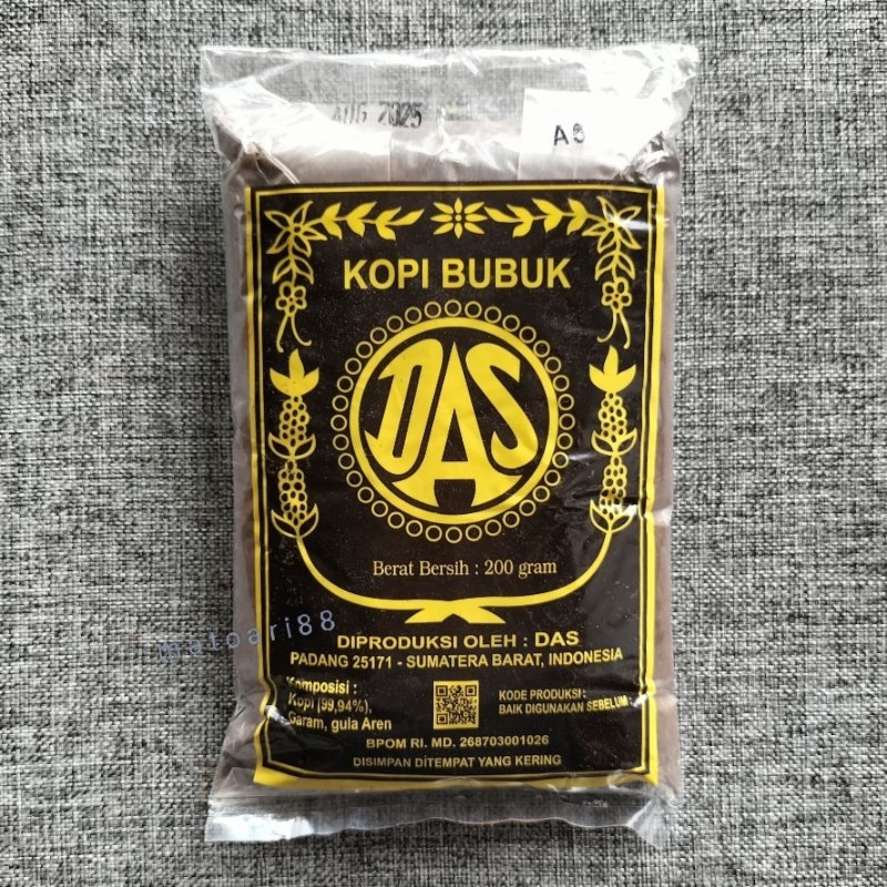 

KOPI BUBUK DAS Robusta Asli 100% Padang Netto 200gr