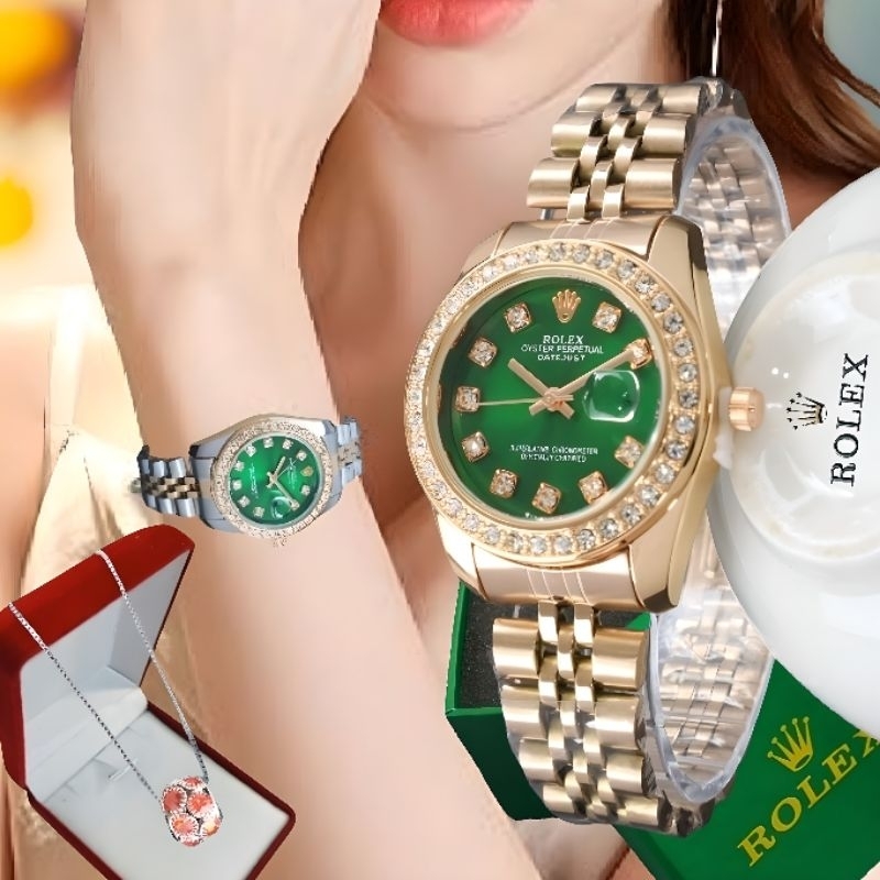 Jam tangan wanita rolex diamond premium