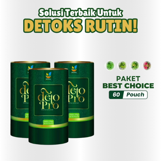 

DETO PRO Teh Herbal Alami Bundling 3 Kaleng – Teh Pelangsing dan Pembersih Usus untuk Pencernaan Sehat (20 Kantong)