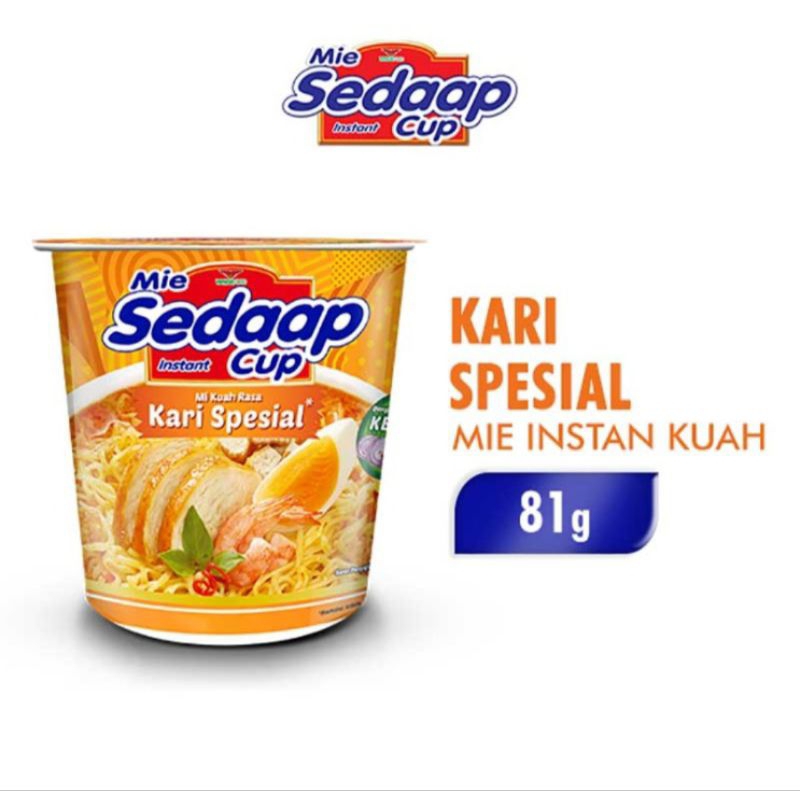 

Sedaap Mi Instan Cup Kari Spesial 81 g