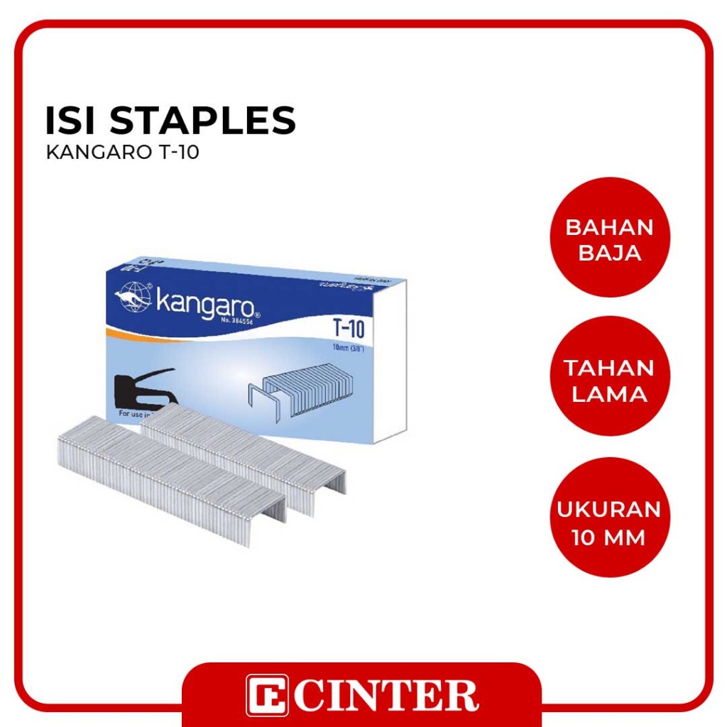 

KANGARO - ISI STAPLER TEMBAK / ISI STAPLES GUNTACKER / ISI HEKTER T-10