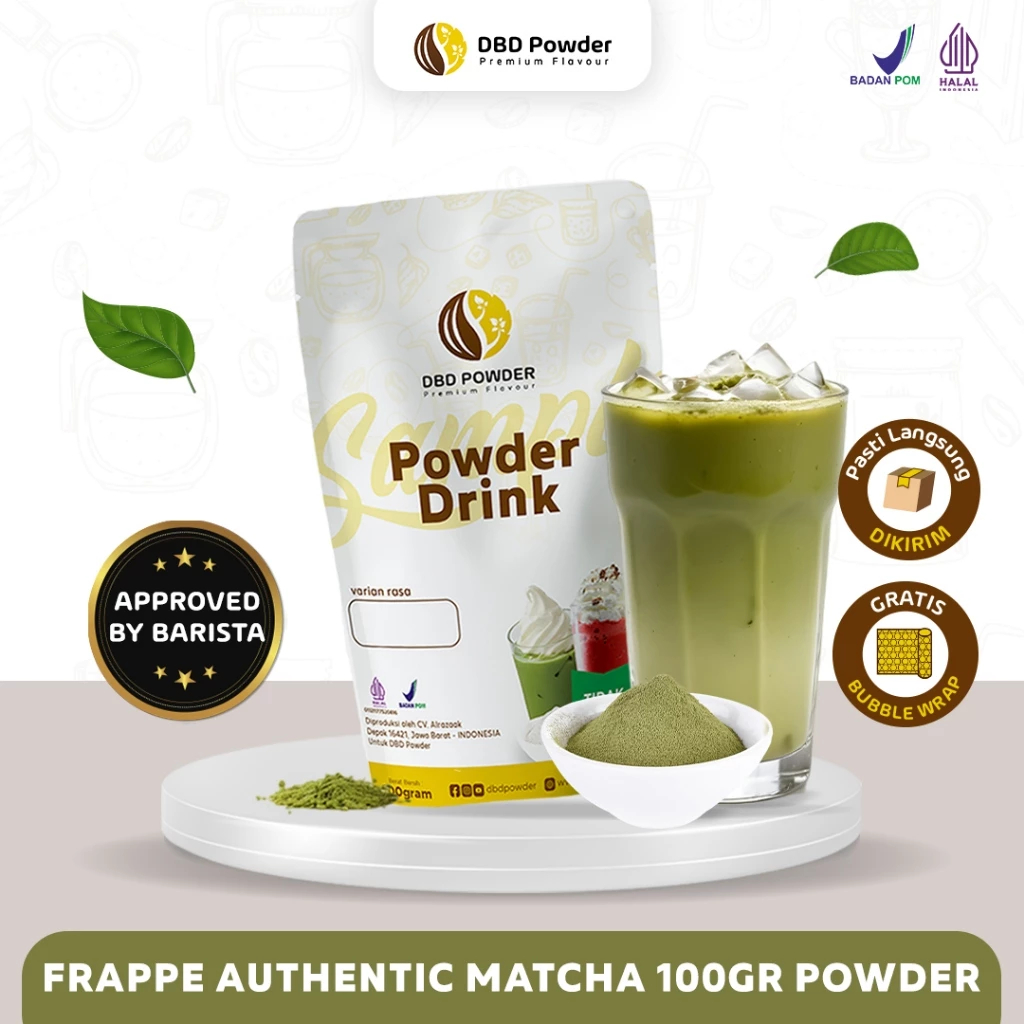 

Sample Bubuk Minuman Frappe Authentic Matcha 100 Gram - Sample Frappe Authentic Matcha 100 Gram