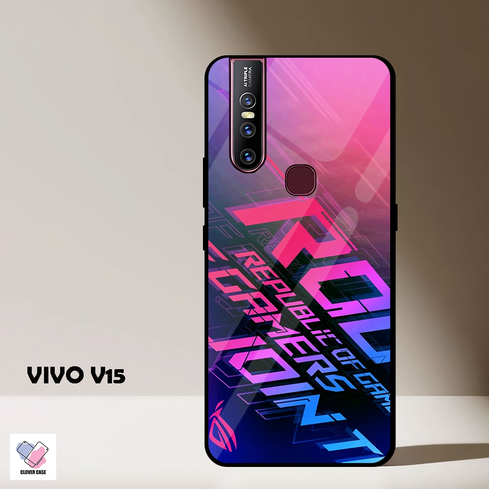 [AR12]  Case Glossy Case | VIVO V15 | CASE KEKINIAN LUCU |  Casing Hp Kilau Motif ROG