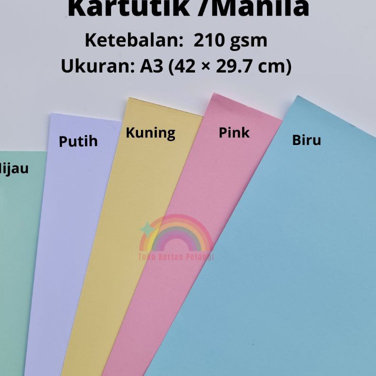 

ciKirim Sekarang Karton ManilaKartutik 21 gsm isi 25 pcs uk A3 S81