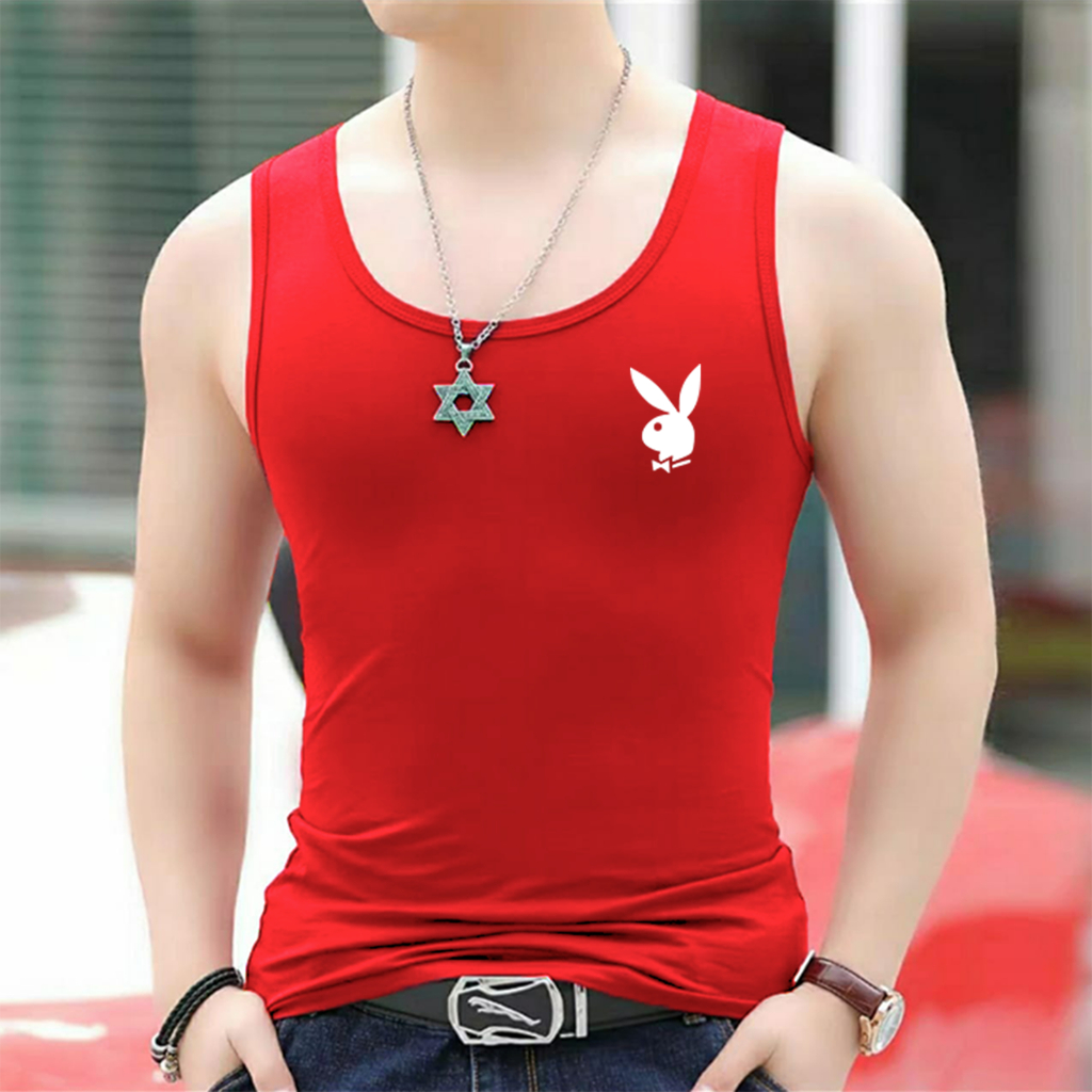 Tanktop Pria Dewasa Kaos Dalam Cowok Gym Playboy