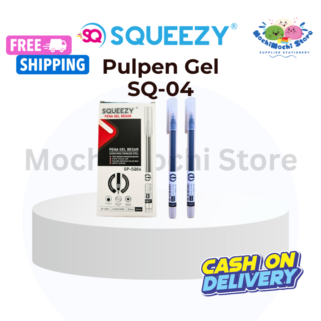 

Pulpen Gel SQUEEZY GP-SQ04 | Pulpen Gel | Gel Pen | Needle Tip 0.5mm | Pulpen Gel SQUEEZY GPSQ-04 | Bolpen Gel
