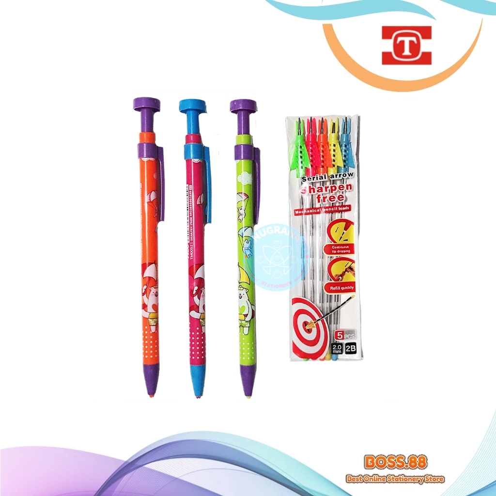 

MECHANICAL PENCIL / PENSIL MEKANIK TIZO TMO-0521 + FREE REFILL GXH-92210 (1 SET)