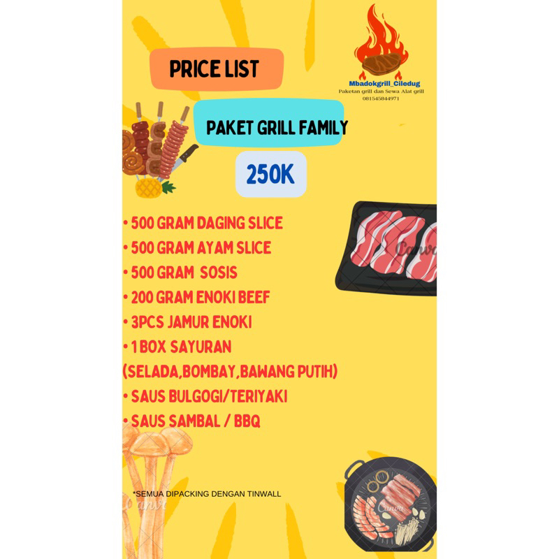 

PAKET GRILL MURAH (PAKET FAMILY)