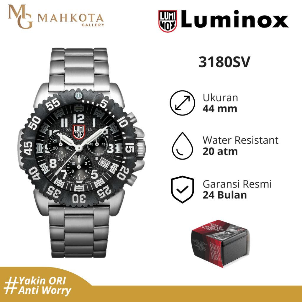 Luminox 3180SV Jam Tangan Pria Original