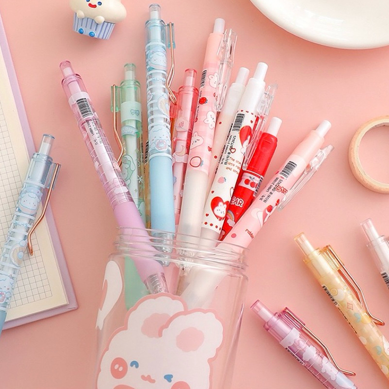 

Set Pulpen Pen Mekanik + Toples Beruang Motif Lucu 0.5mm (12Pulpen + 10Tinta Isi Ulang + 2 Sticker) #t09