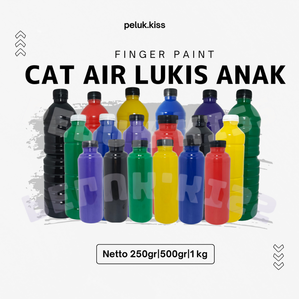 

Cat Air Lukis Anak 250gr|500gr|1kg Finger Paint Water Colour Paint Kanvas / Gypsum / Styrofoam