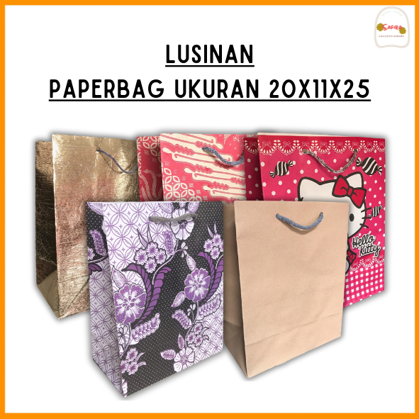 

[ LUSINAN ] PAPERBAG R6 UK.20X1X25 TAS KERTAS/ PAPERBAG MURAH/ PAPERBAG R6/ GOODIEBAG