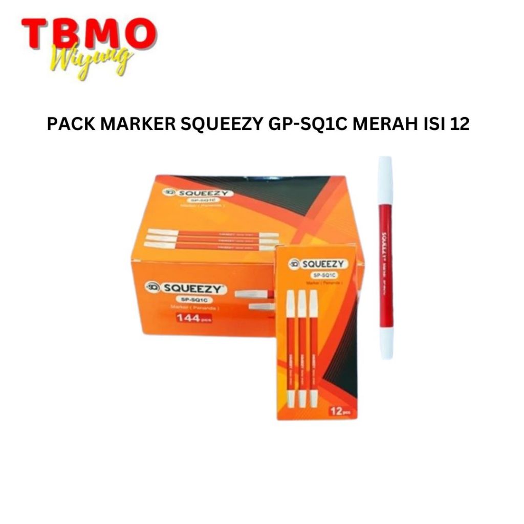 

TBMO PACK MARKER SQUEEZY GP-SQ1C MERAH ISI 12