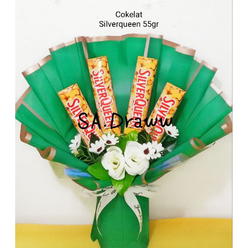 

Gift buket cokelat silverqueen Customize