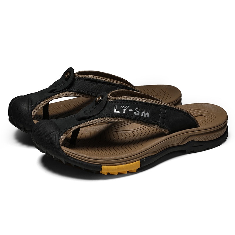 Sandal Kulit Pria ASLI SK02 Kulit Sapi Sandal Japit Cowok Ringan