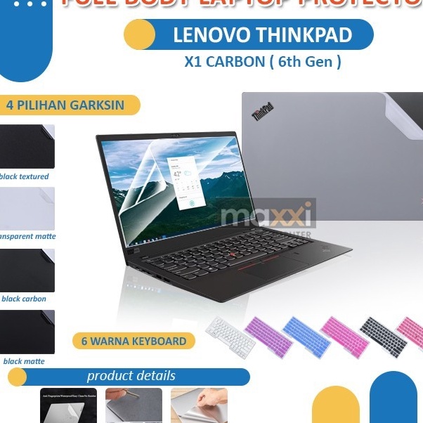 KP8 Lenovo Thinkpad X1 Carbon Generasi 6 6th Gen Generation Skin Guard Protector Anti Gores Antores 