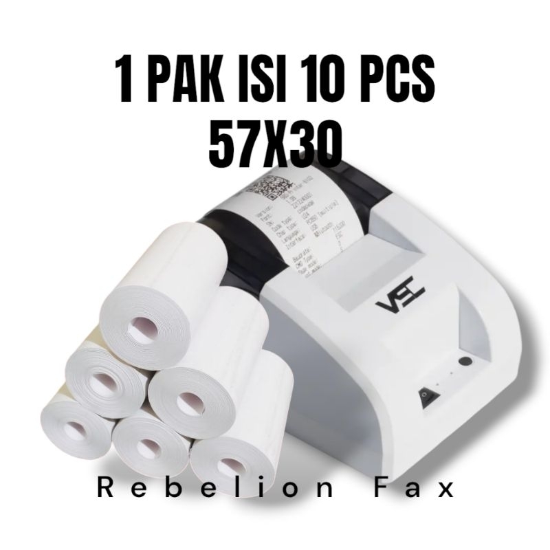 

Kertas thermal edc bluetooth 57x30mm paket 10 pcs