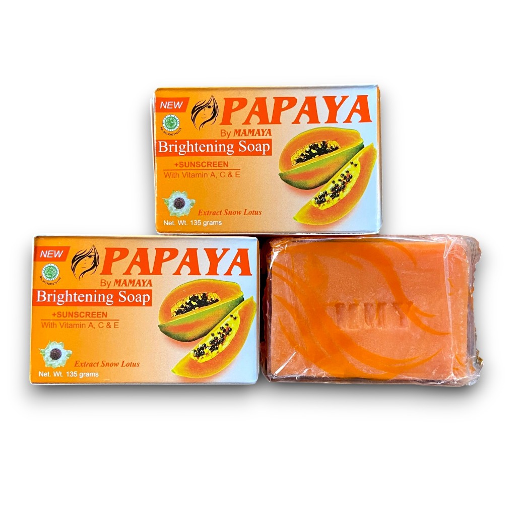 Sabun Papaya By Mamaya Sabun Pepaya Original 135 gr BPOM Mencerahkan Melembabkan Kulit Glowing Anti 