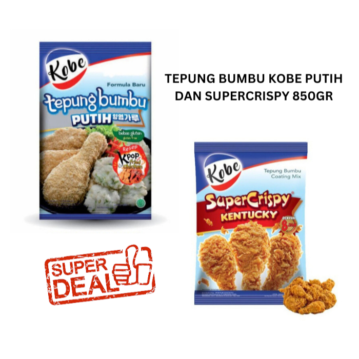 

[DISKON] TEPUNG BUMBU KOBE 850GR PUTIH DAN SUPERCRISPY
