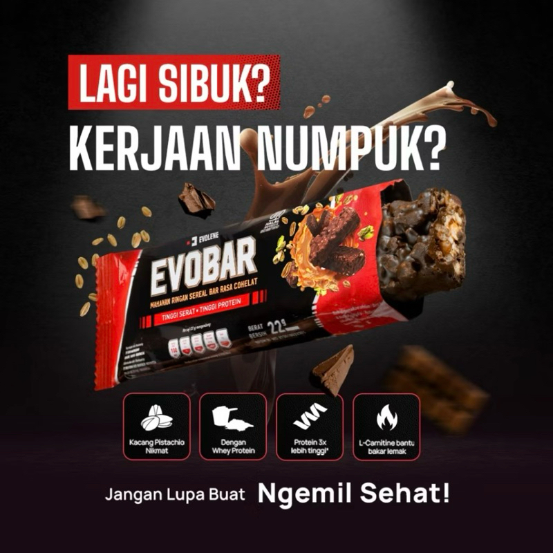 

Snack Sehat Tinggi Protein Evobae 1 Box Isi 12 Pcs