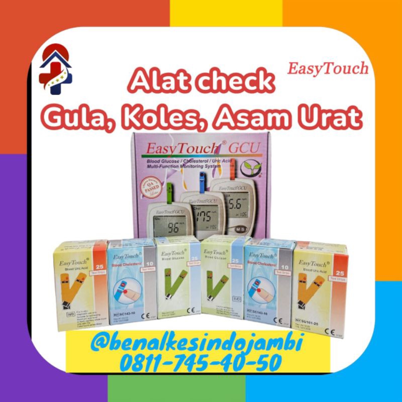 Easy Touch Strip Isi Ulang Gula Darah, Kolesterol, Dan Asam Urat Easy Touch 3 In 1