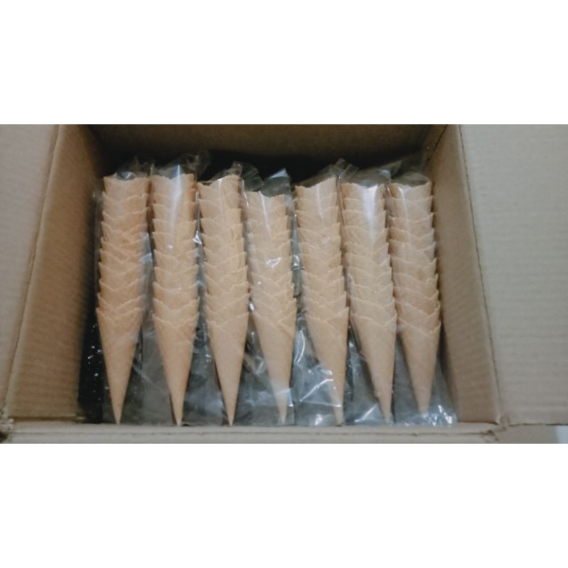 

cone ice cream wafle 5 cm 300 pcs packing Styrofoam